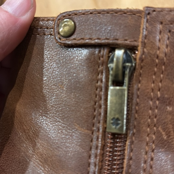 Lucky Brand leather western ankle boots booties brown 7.5 - Picture 8 of 8